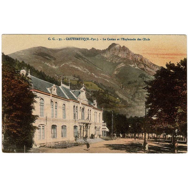 Postal Francia. Cauterets. Le Casino et Esplanade des Oeufs No. 35