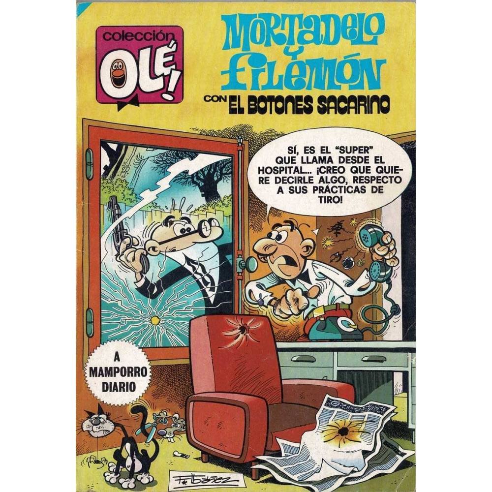 Mortadelo y Filemón con el Botones Sacarino Nº 194. A mamporro diario