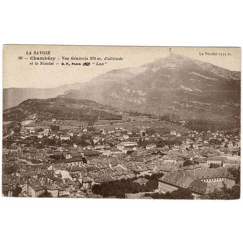 Postal Francia. La Savoie. Chambery. Vue generale No. 90