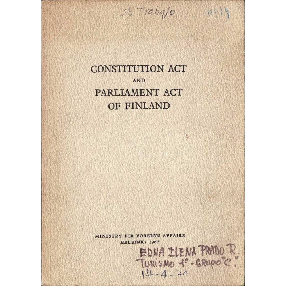 Constitution Act and Parliament Act of Finland