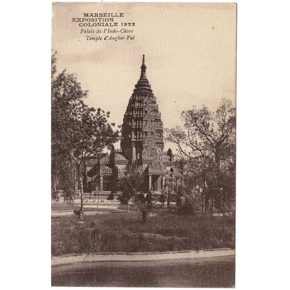 Postal Francia. Marseille. Exposition Coloniale 1922. Palais de l'Indo-Chine. Temple d'Angkor-Vat