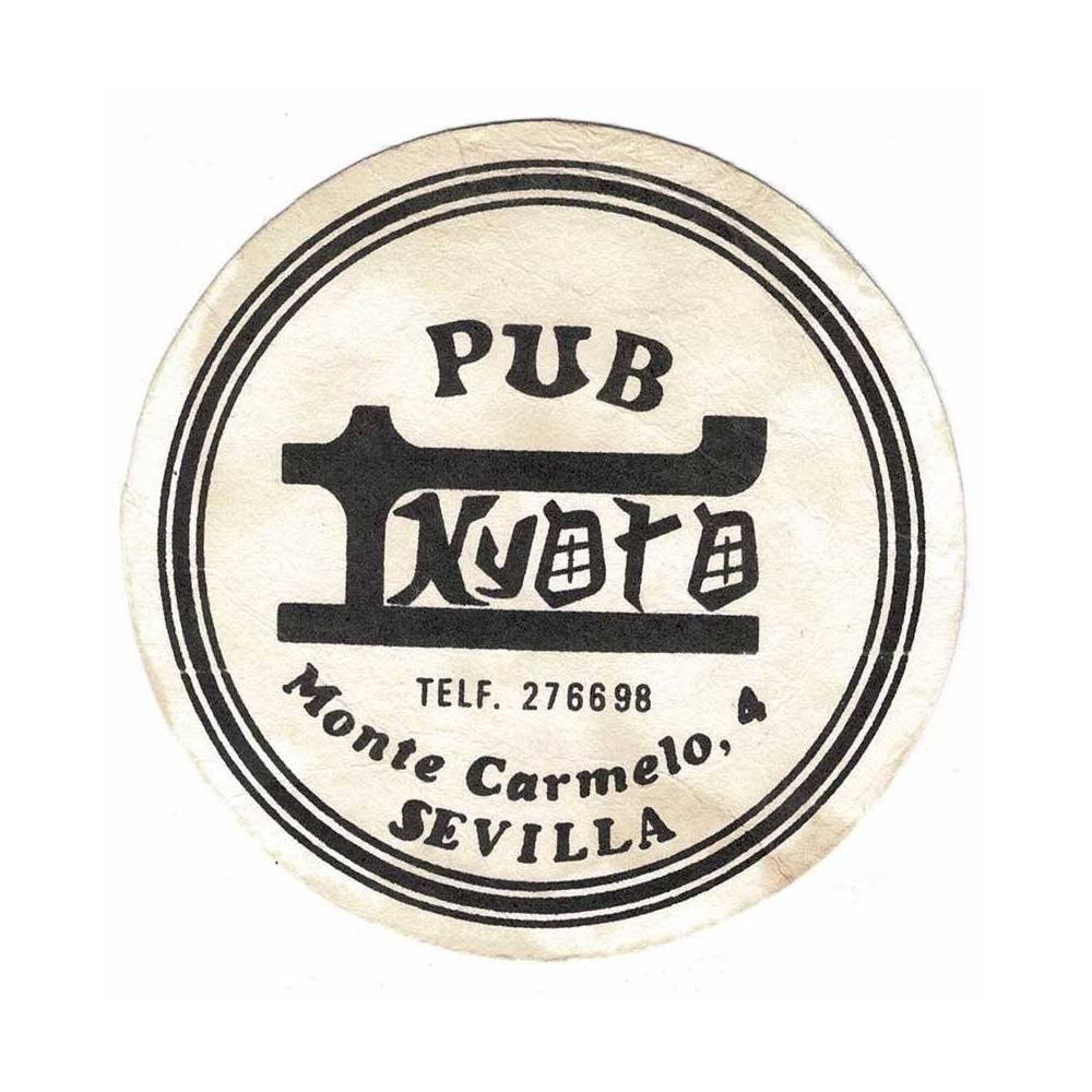 Posavasos Pub Kyoto, Sevilla. Años 80