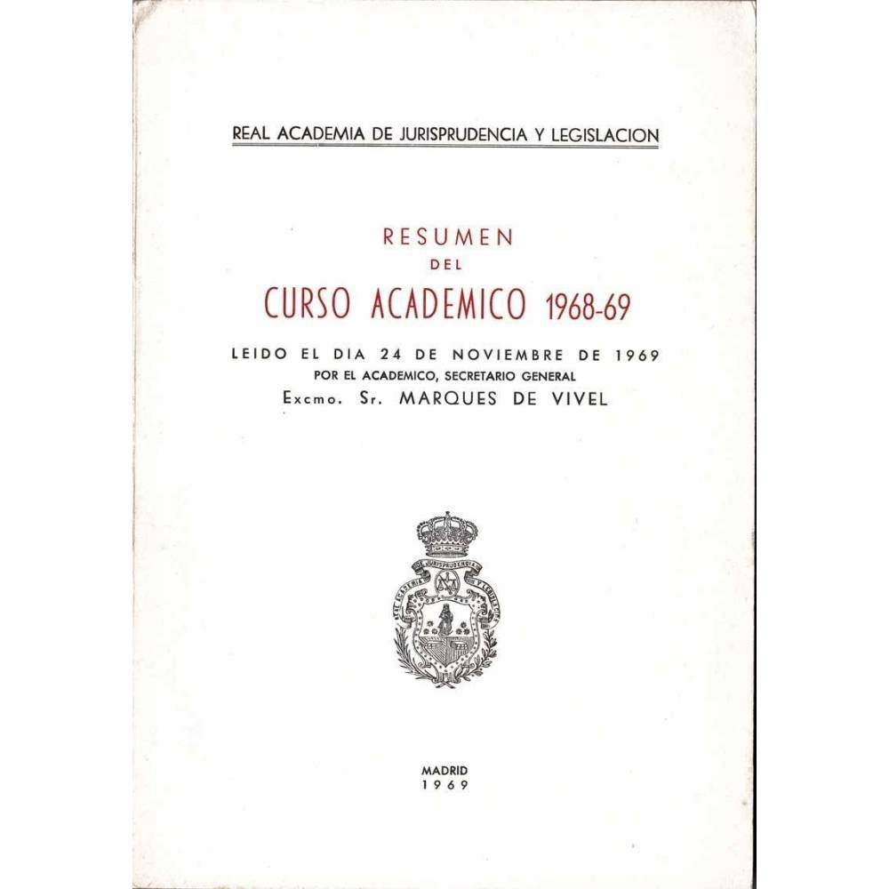 Resumen del Curso Académico 1968-69 - Marqués de Vivel