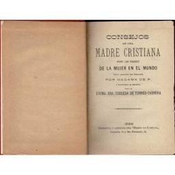 Consejos de una madre cristiana sobre los deberes de la mujer en el mundo - Madama de P.