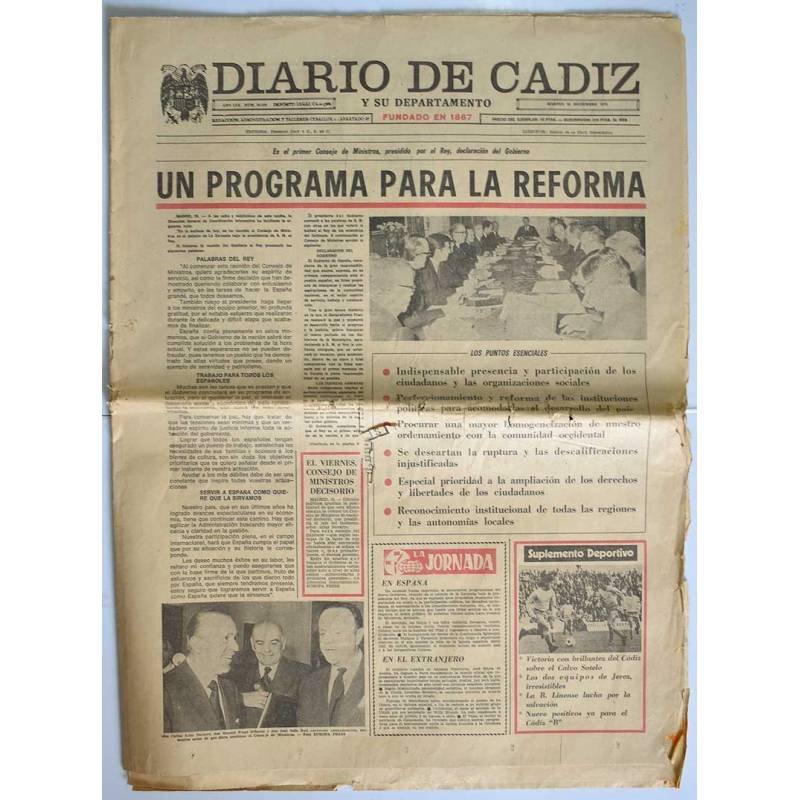 Diario de Cádiz, martes 16 diciembre de 1975. La Reforma