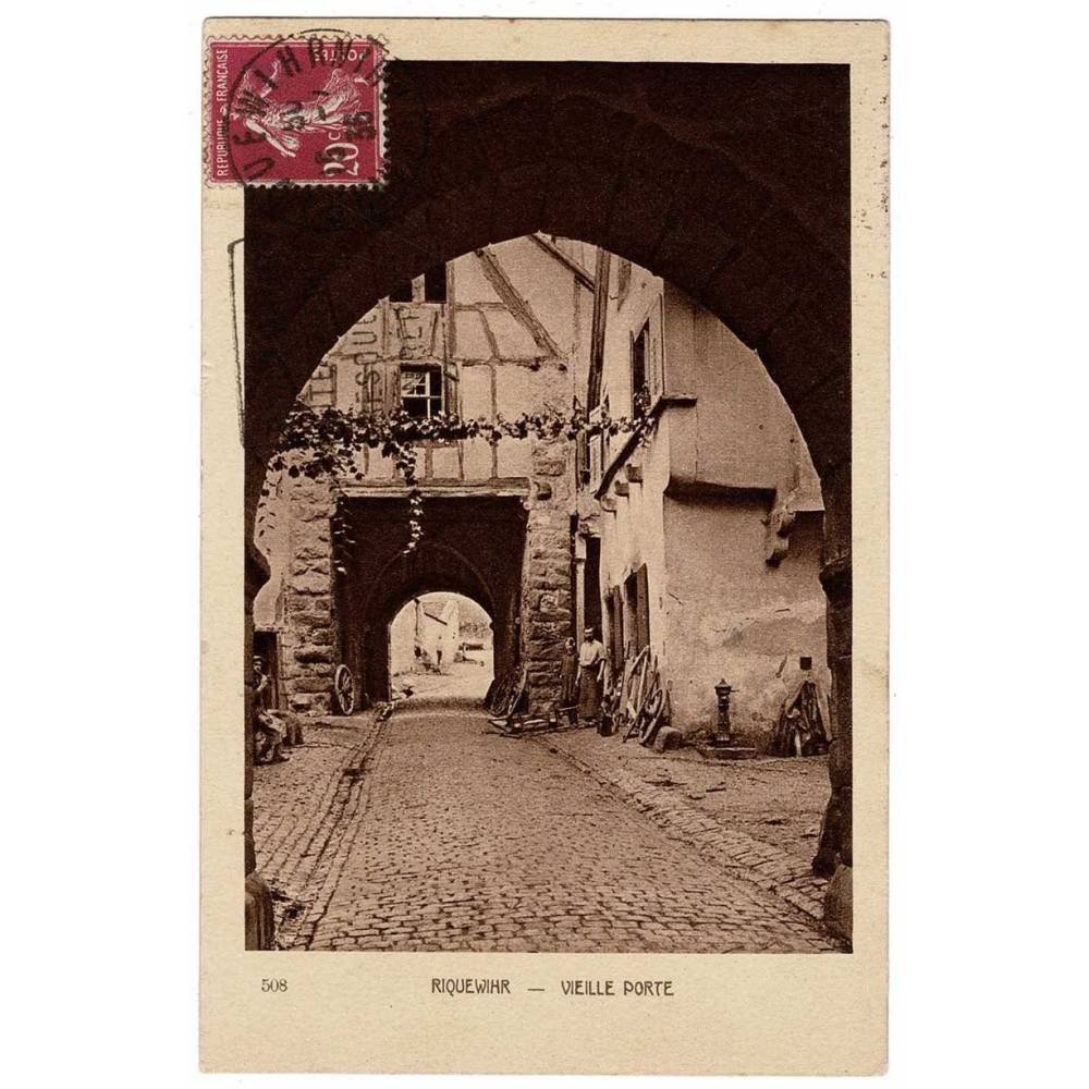 Postal Francia. Riquewihr. Vieille Porte Nº 508