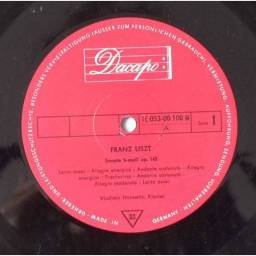 Sonata In Si Minore, Op. 143. Les Funérailles. Toccata Op. 7. Arabesque Op. 18. LP