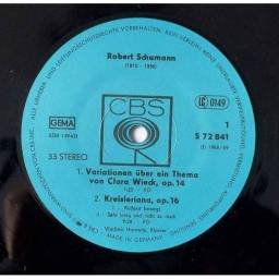 Kreisleriana Und Variationen Über Ein Thema Von Clara Wieck. LP