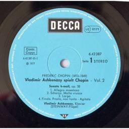Vladimir Ashkenazy Spielt Chopin Vol. 2. LP