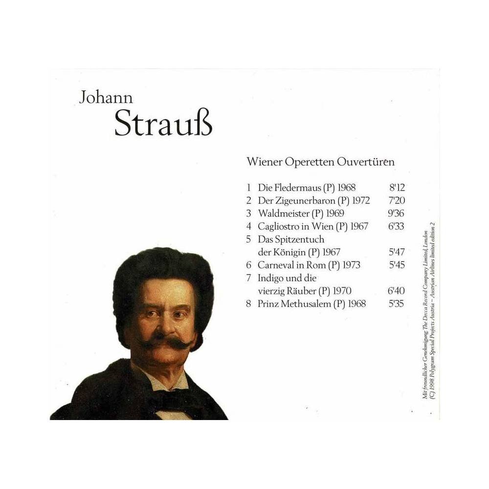 Wiener Operetten Ouvertüren. CD