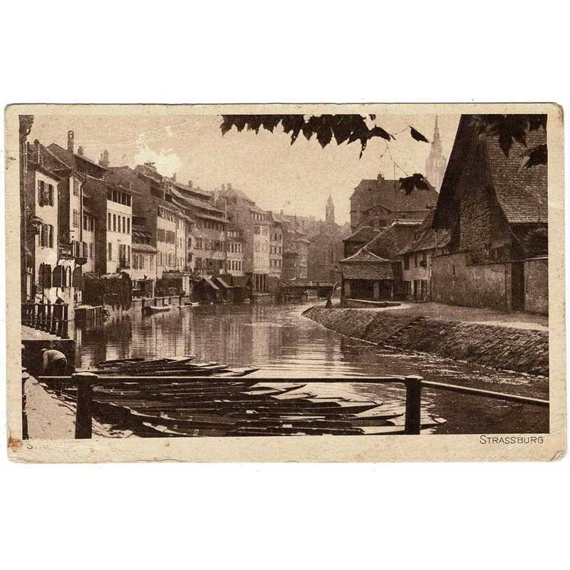 Postal Francia. Estrasburgo 1921