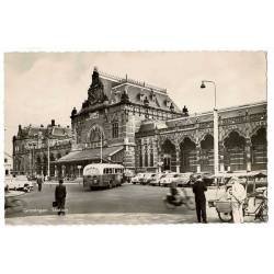 Postal Paises Bajos. Groningen. Station. 1961 (Estación de tren)