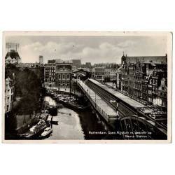 Postal Holanda. Rotterdam. Beurs Station No. 3535. 1936 (Estación de tren)