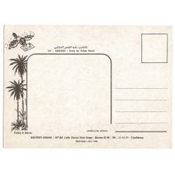 Postal Marruecos. Meknes. Porte du Palais Royal No. 327