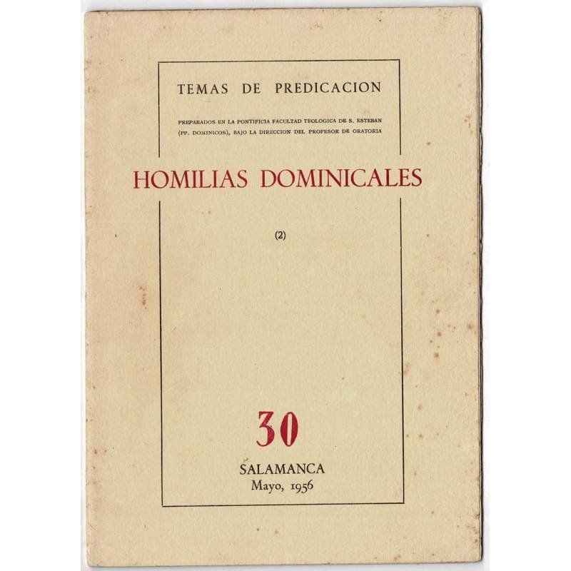 Temas de Predicación No. 30. 1956. Homilías Dominicales (2)