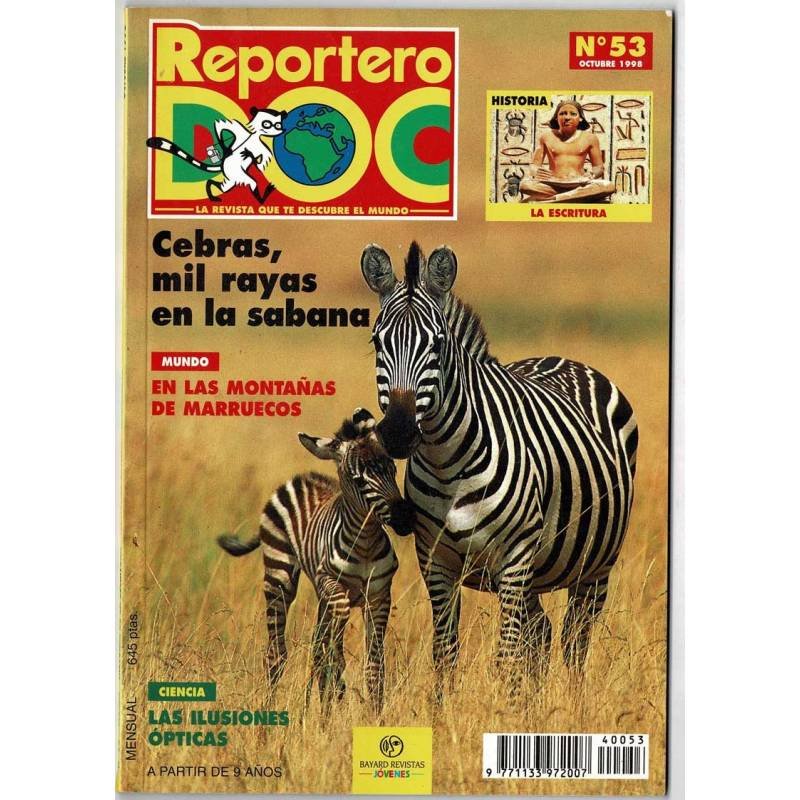 Reportero DOC No. 53. Octubre 1998. Cebras