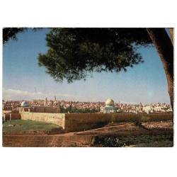 Postal Israel. Jerusalem. Temple area eastern wall seen from Mt. of Olives No. 9281