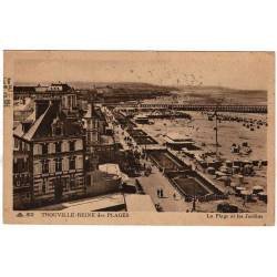 Postal Francia. Trouville-Reine des Plages. La Plage et les Jardins No. 813