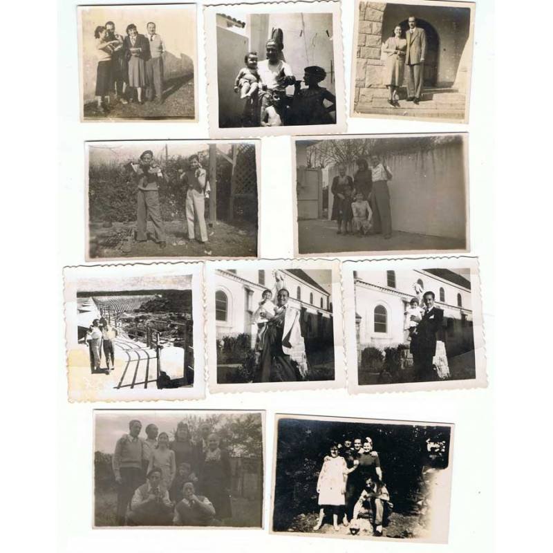 Lote de 10 fotos de los años 50. Diferentes escenas